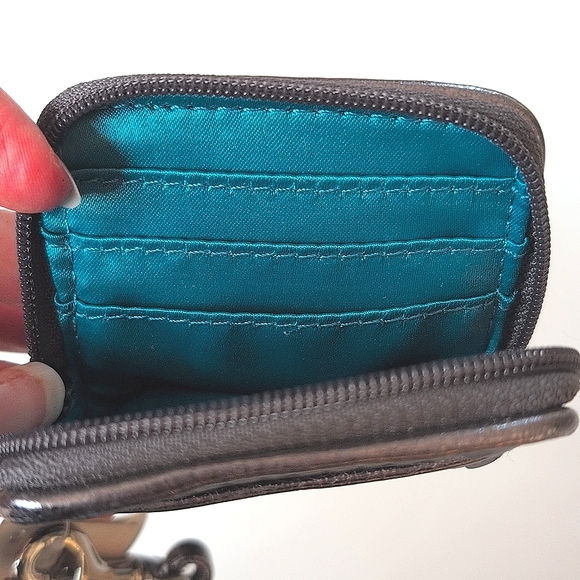 NWT Coach Silver Sequin Wallet Wristlet - Picture 8 of 11